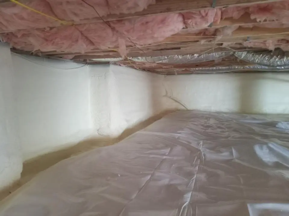 Crawl space encapsulation with closed-cell spray foam for Roof Maintenance in Hereford